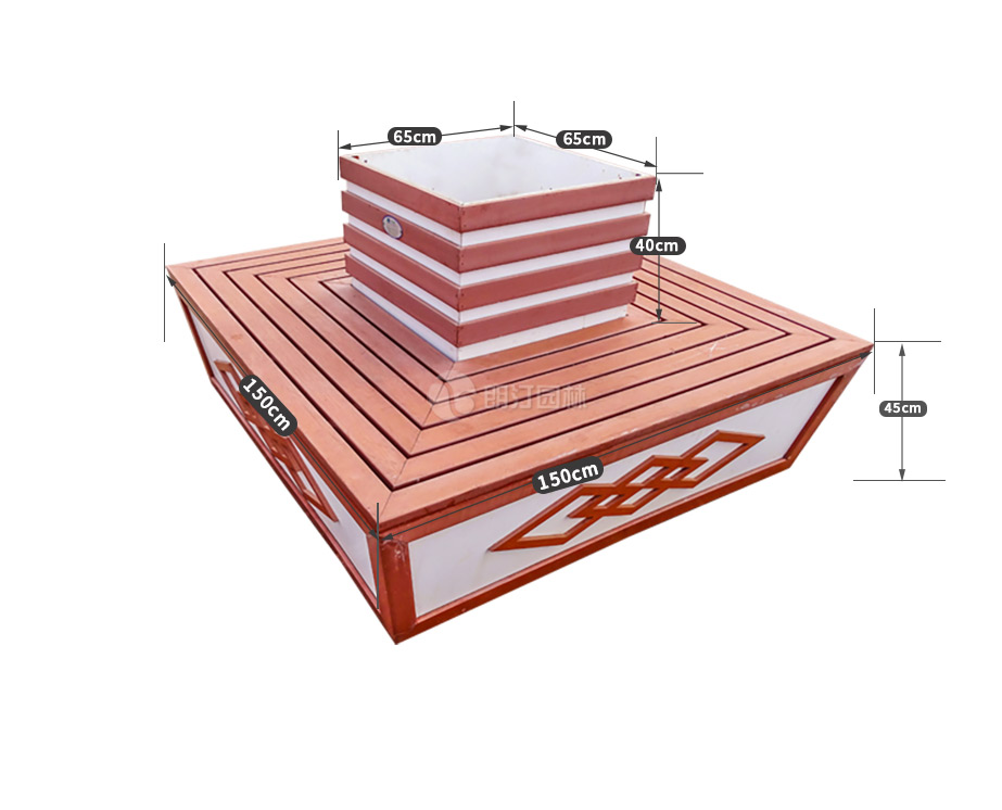 方形座椅组合花箱尺寸